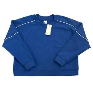 New All in Motion Blue White Active Sweatshirt Large